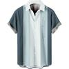 1116 New Hawaiian Beach Shirt Men's 1D Striped Digital Printing Men's Shirt