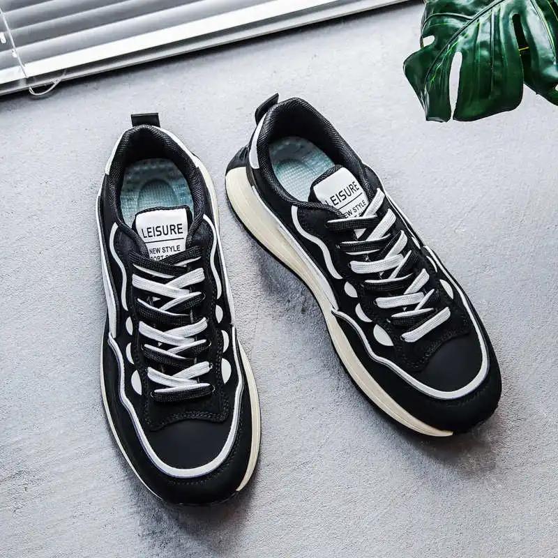 Fashion Thick Bottom Thick Heel Shoes Men Shoes Vulcanize Brand Basketball Transparent Sneakers Sports Sports-leisure Chassure