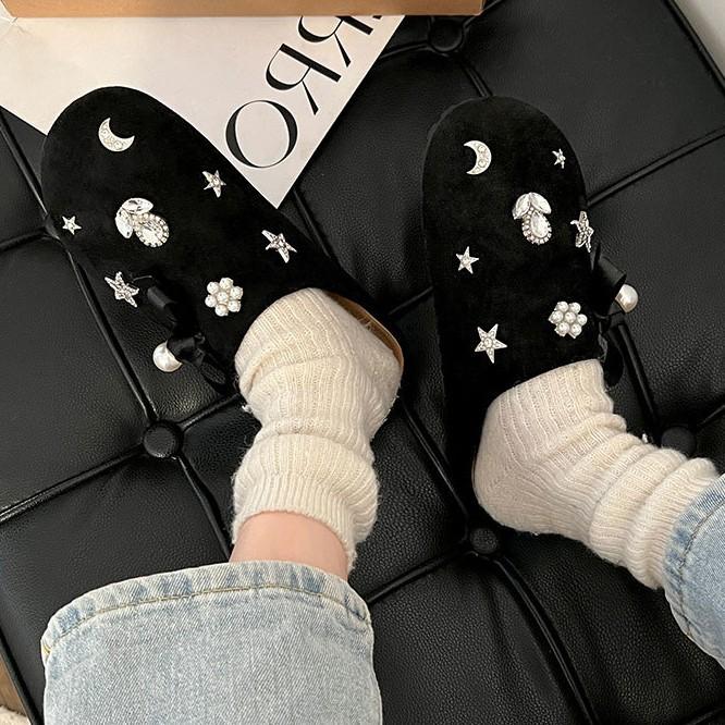 Fashion fragrant black retro bag head thick-soled slippers for women to wear autumn and winter popular Birkenstock half slippers