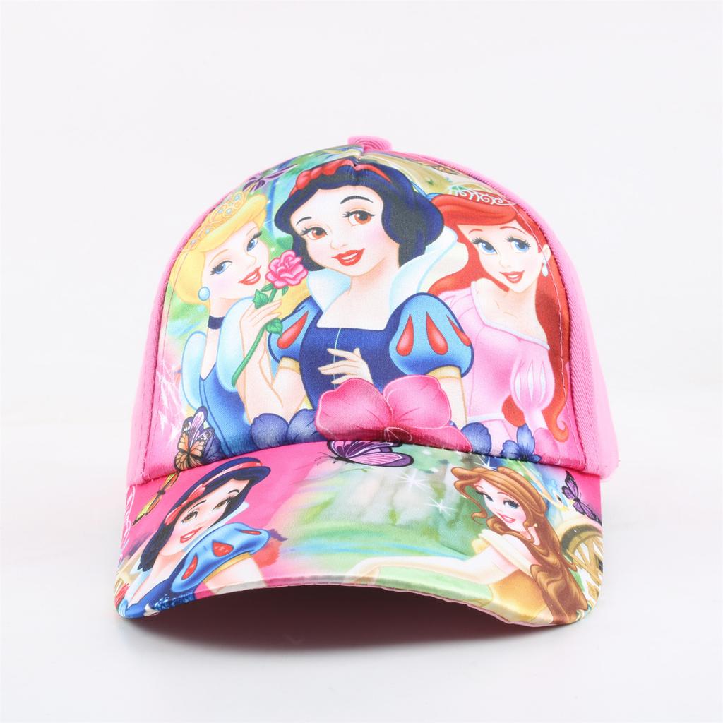 Disney Princess and Mickey Minnie Baseball Cap Sun Protection Breathable Knitted Sun Hat Outdoor Casual Style Crochet Baseball Cap