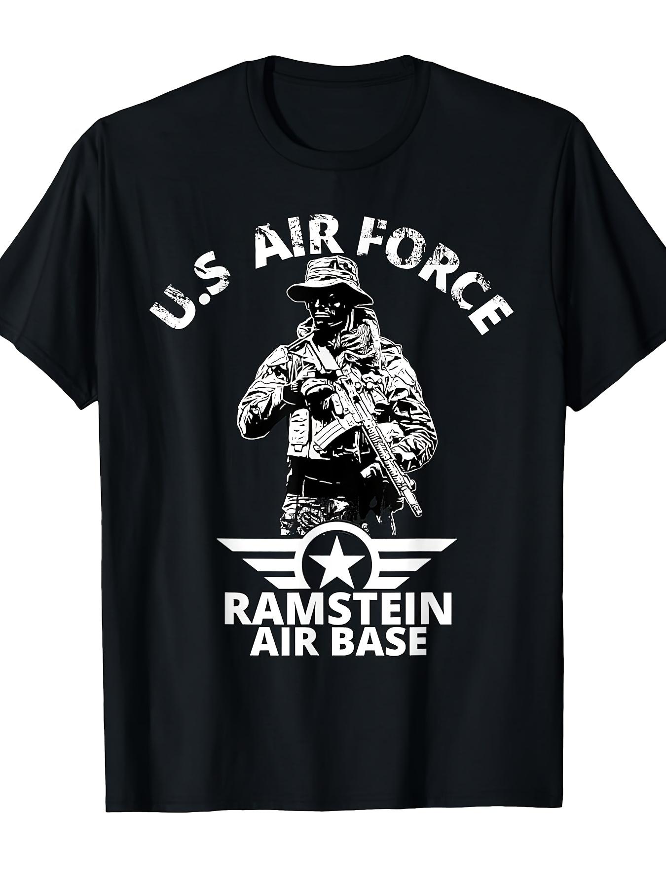 Air Base USAF Air Force Graphic Patriotic MilitaryFighter JetStars Design100cotton short sleeve printed mens Tshirt S