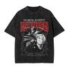T-shirt Grafica Anime Fullmetal Alchemist Brotherhood Cornice Gotica Fratelli Uomo Donna Vintage Lavato Girocollo Cotone Oversize Top Girocollo Cotone