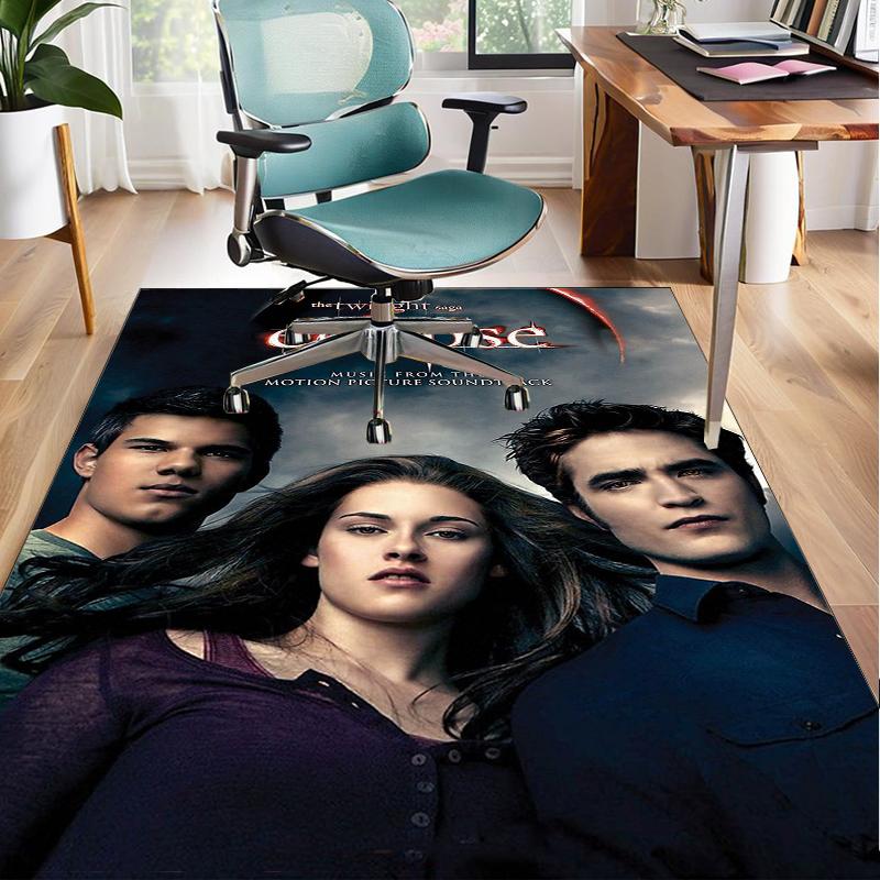 Eclipse Twilight vampire Office Rug Chair Mat, Game Carpet, Suitable for Front Door, Bedroom, Living Room, Desk, Holiday Gift