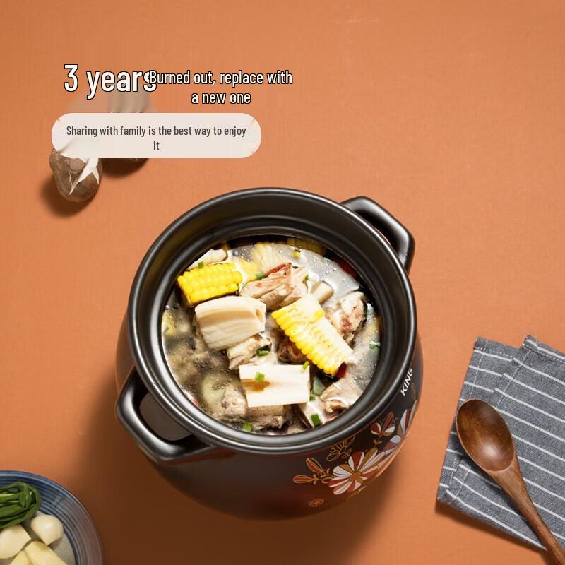 COOKER KING 6L Ceramic Clay Soup Pot
