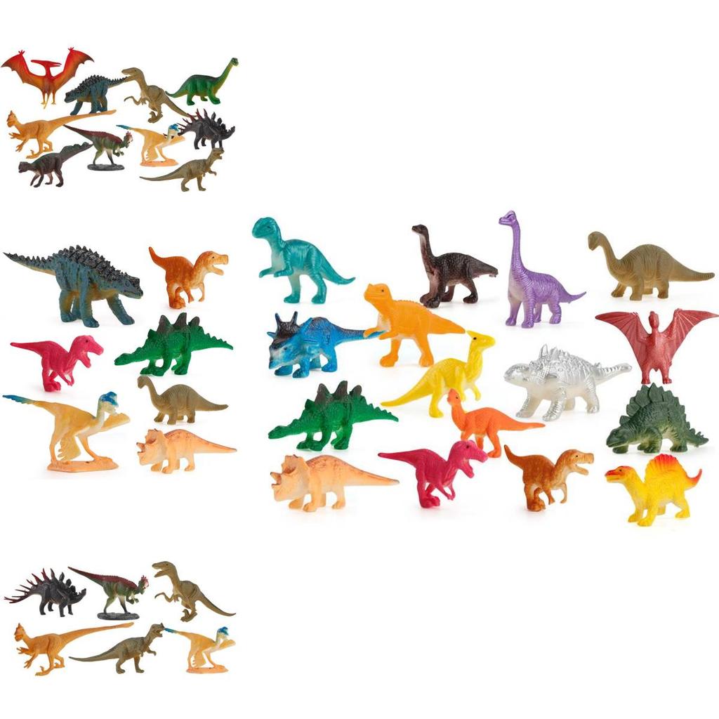 Dinosaur Static Figures Pack With Durable Plastic Material For Gift And Play