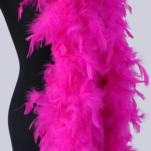 2 Yards 90Gram Turkey Feathers Boa Colorful-Chandelle-Feather-Boa Decor Scarf Marabou Plumas Shawl for Costume/Hat/party