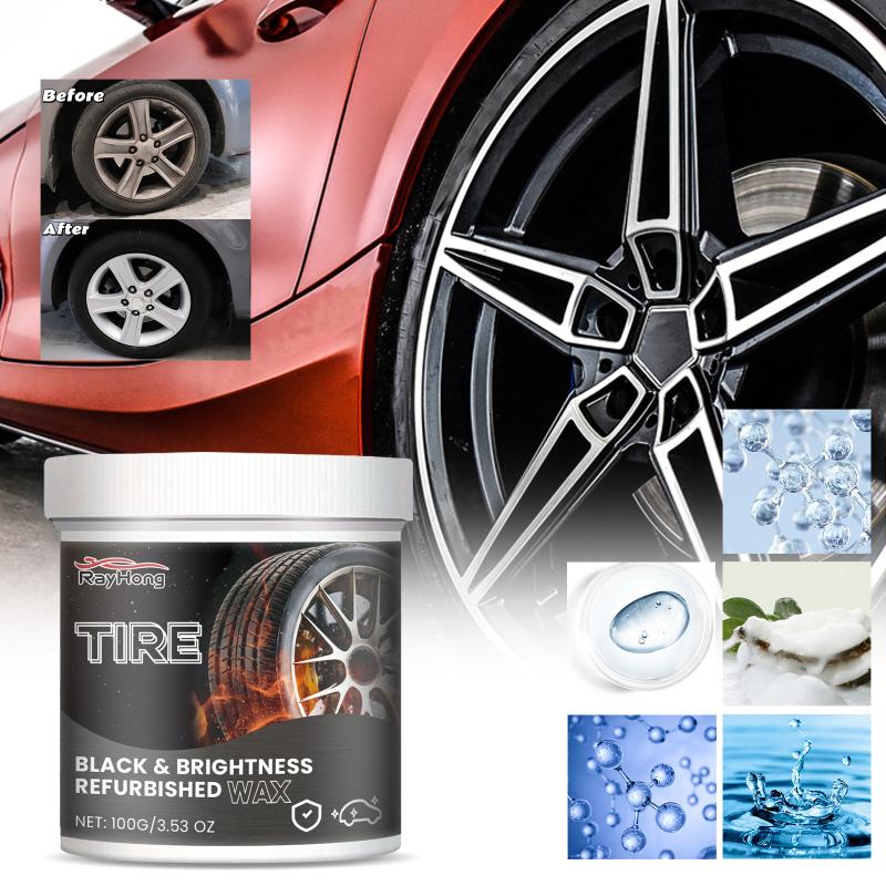 100G Car Tire Maintenance Paste Wheel Hub Rust Cleaning Decontamination Refurbishment Brightening Glossy Tire Coating