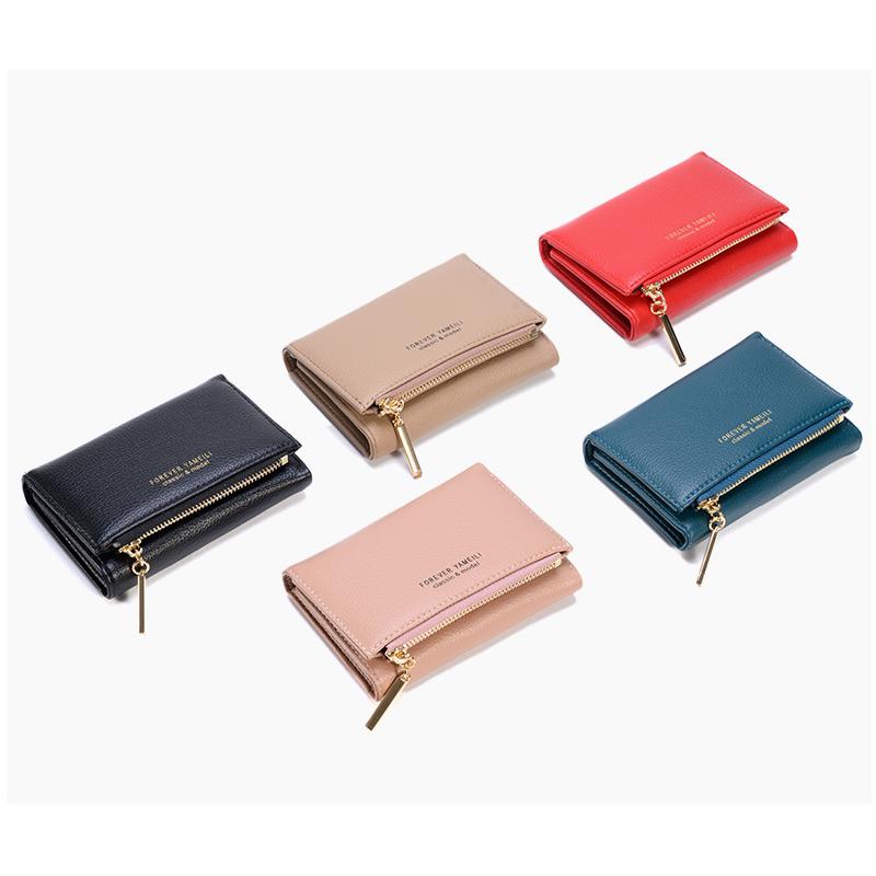 Simple Women's Wallet Short Leather Clutch Purse Female Money Clip High Quality Card Holder