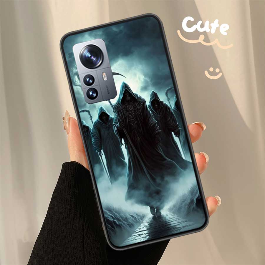 Death Grim Reaper Skull Phone Case For Xiaomi Poco X7 X6 X5 X4 X3 GT NFC M4 M5 Pro 5G M3 Mi F6 F5 F4 F3 F2 F1 Capa Coque TPU Cov