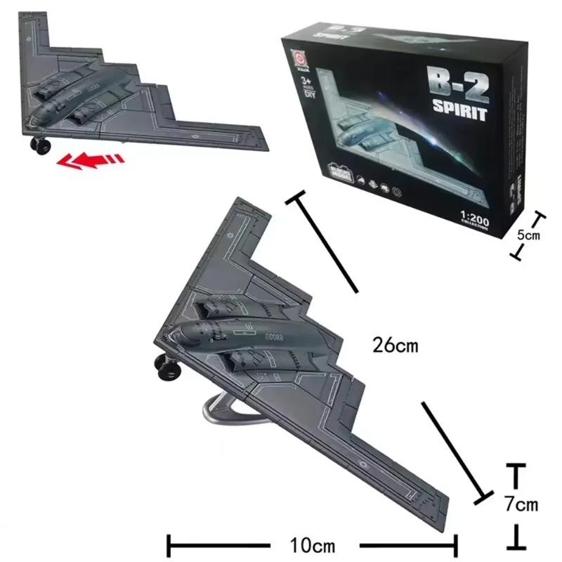 Toy Planes US Air Force B-2 Model 1:200 Scale A Ghost Bomber ABS Die-Cast Aircraft Model Building Blocks Toy Collection Gift
