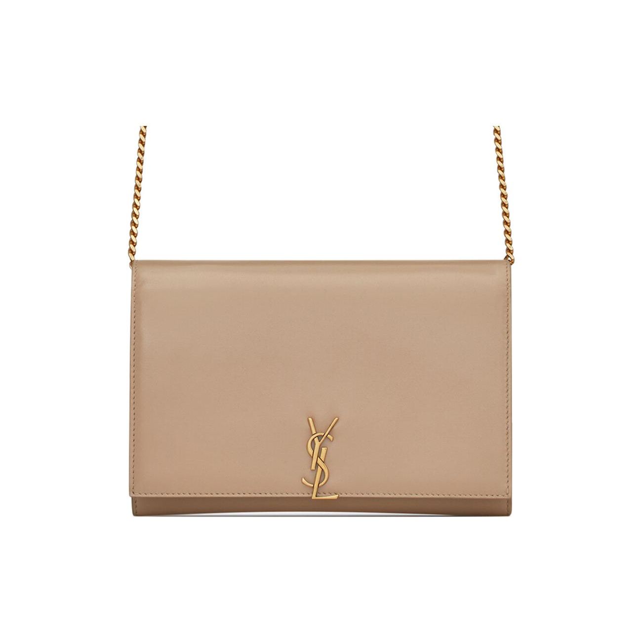 

Saint Laurent Ysl Cassandre Logo Chain Shiny Calfskin Crossbody Shoulder Bag Women bags Dark-Beige 669921-1JB1W-2721 Basic Set (Bag+Dust Bag)