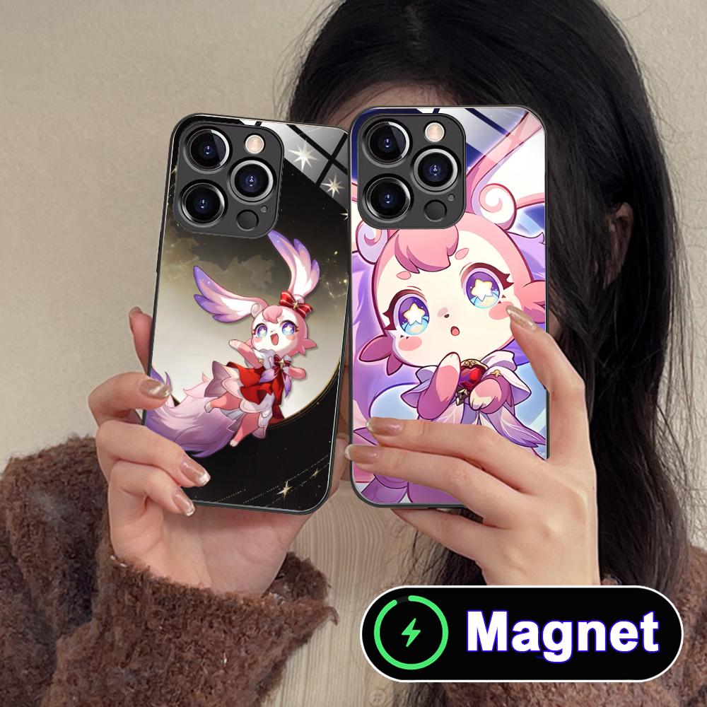 HSR Mem Glass MagSafe Mobile Phone Case for iPhone 17 16 15 14 13 12 11 Air Pro Max Plus Mini Colorful Cover