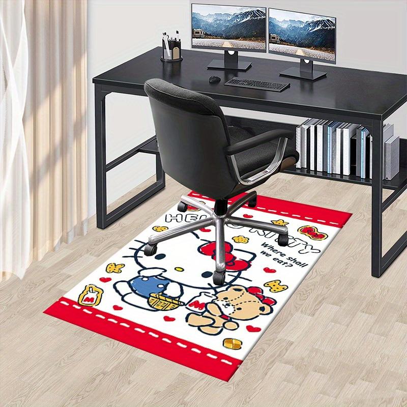 

1pc Hello Kitty Office Carpet Under Chair Mat Gift Universal Cute Cartoon Rug for Room Decor Birthday Present for Bedroom Flooring Mat Non-S 60cm by 90cm