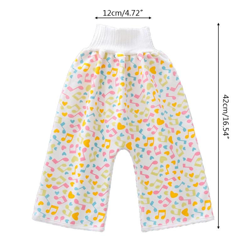 Comodi Pantaloncini-Gonna Pannolino Bambino 2 in 1 Anti Enuresi Lavabili Cotone Addestramento al Vasino Pantaloni Pannolino Impermeabili Biancheria da Letto