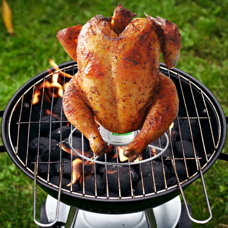 Chicken Roaster Rack Non-Stick Food Grade Stainless Steel Vertical Chicken Holder Barbecue Cooking Pans Kitchen Accessories
