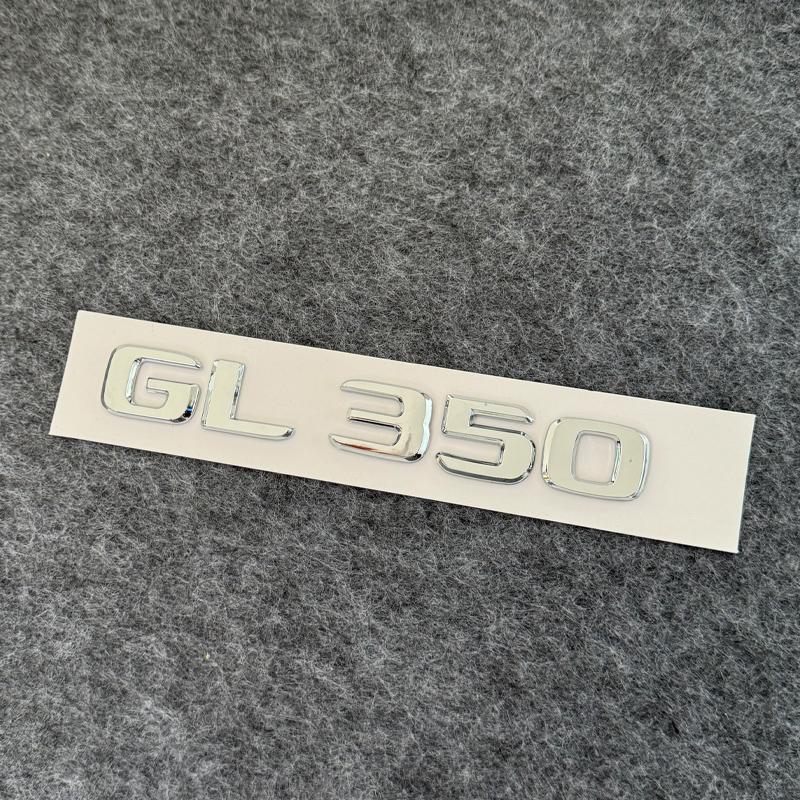 3D ABS Plastic Car Rear Logo Badge GL 63 350 400 450 550 4MATIC Nameplate Sticker For Benz GL Class