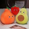 Simulation Fruit Plush Toy Stuffed Watermelon Strawberry Orange Pear Avocado Apple Pillow Soft Food Doll Kids Birthday Gift
