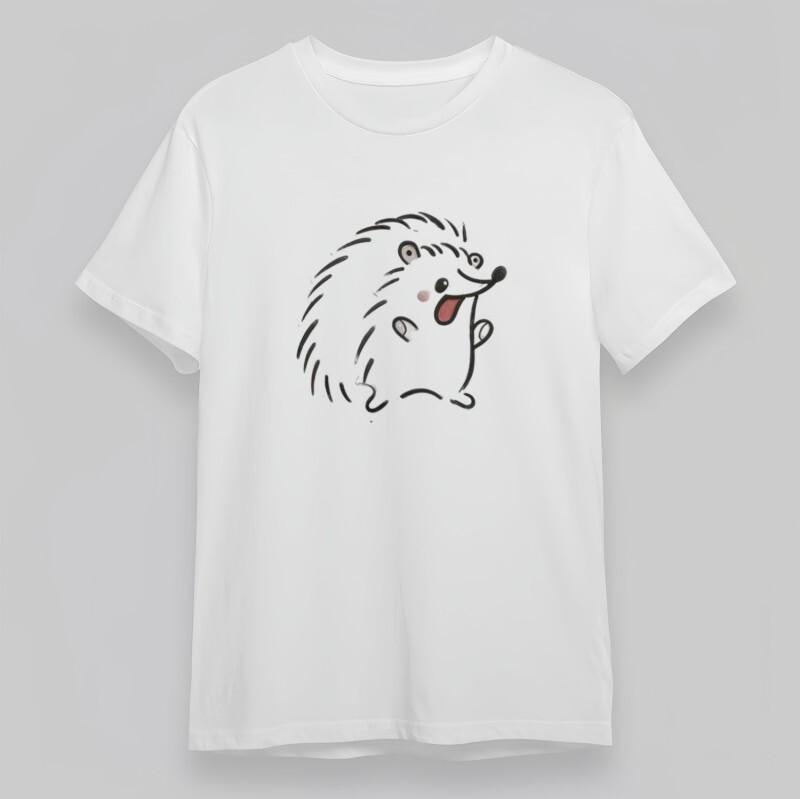 

Women s Plus Size Classic T-Shirt Playful Hedgehog With Blushing Cheeks Tee USA XL