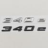 NEUER 3D ABS Chrom Schwarz Autoaufkleber Logo 340e Heckklappen-Emblem Aufkleber Decals für 340e G20 G21 Auto Heckmarkierungszubehör