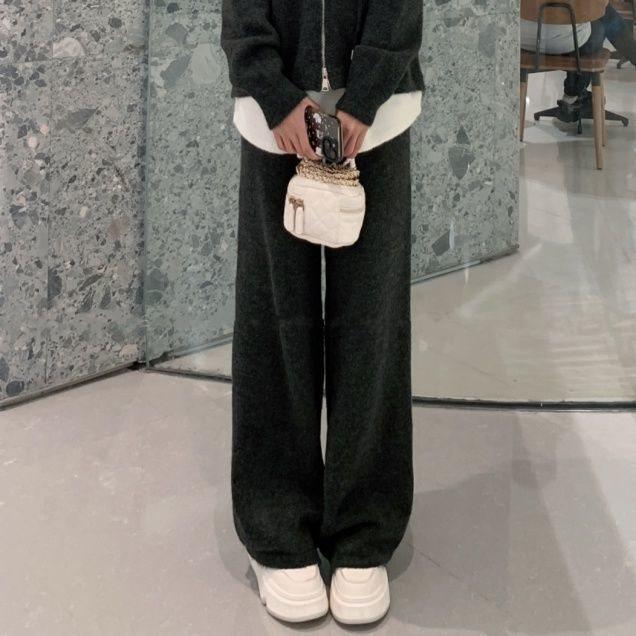 Ensemble décontracté deux pièces pour femmes Printemps 2025: Cardigan Sweatshirt Faux Deux Pièces & Pantalon Large