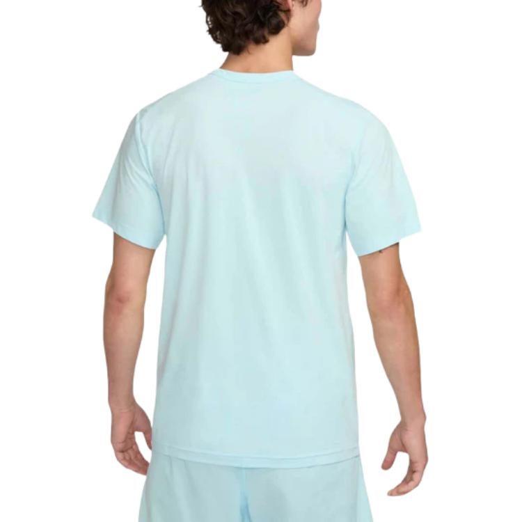 Nike T Shirts Men's Mint Blue Crew Neck DV9840-474