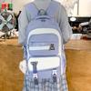 New schoolbag for men and women, junior high school students, high value, casual and dirt-resistant students, large-capacity backpack for women