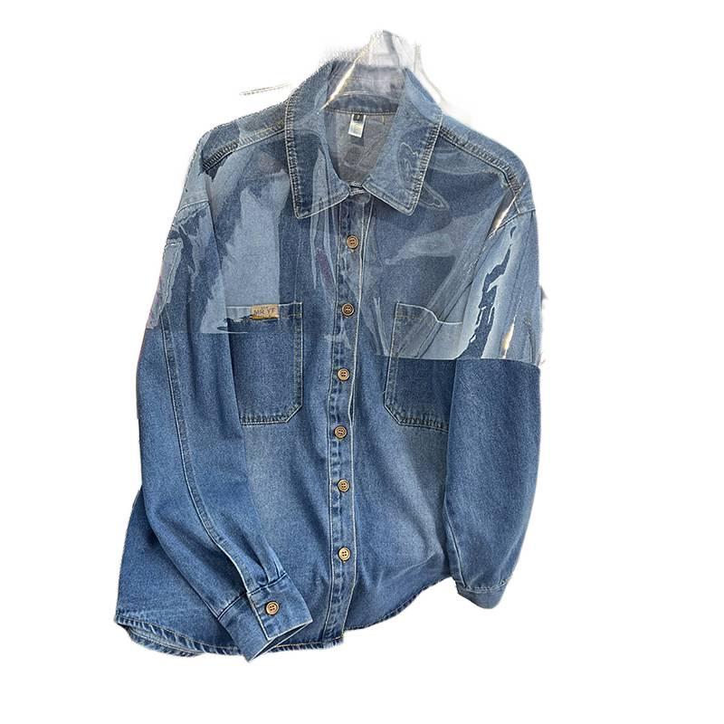 Women's Retro Soft Denim Shirt - Skin-Friendly, Loose, Versatile Top