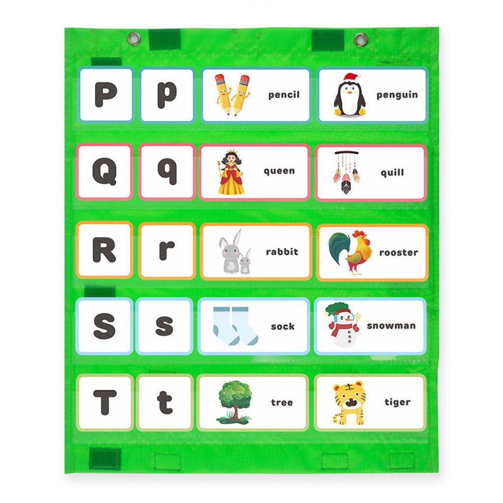 Educational Wall Organiser With Clear Pockets Boosts Interactive Learning & Engagement. Home School Learning Station
