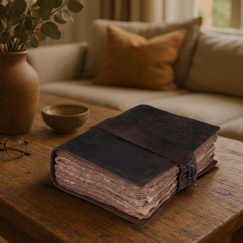 Personalize Vintage Look leather Journal - Blank Notebook For Writing, Personal Grimoire Journal, Travel Writing Notebook, Notebook