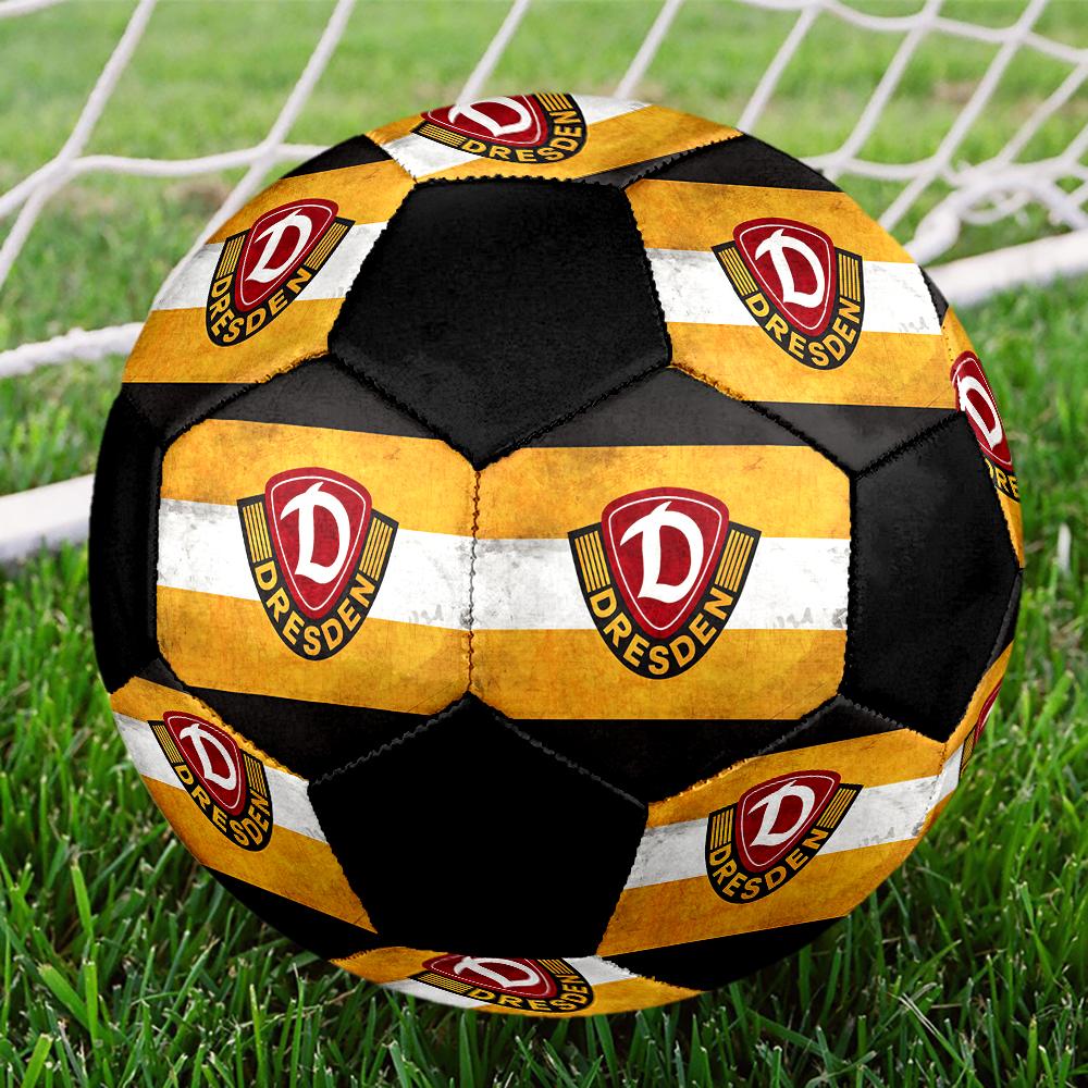 SIZE 5 Dynamo Dresden Soccer Ball Colorful All Ages Machine Stitched PVC Competition Ready Durable High-Bounce