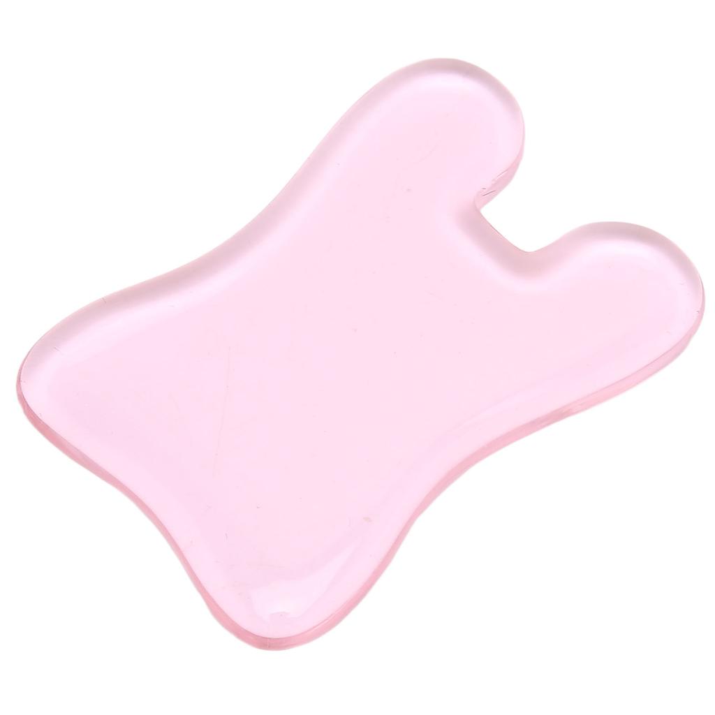 Pink Facial Scraping Board for Face Eye Concave Crystal Scraping Board Eliminates Dark Circles Improves Microcirculation