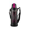 Pearl Metal HB-3063 Stainless Steel Water Bottle, 1100ml, Direct Drinking, Pink X Black, with Pouch, New Energy Charger