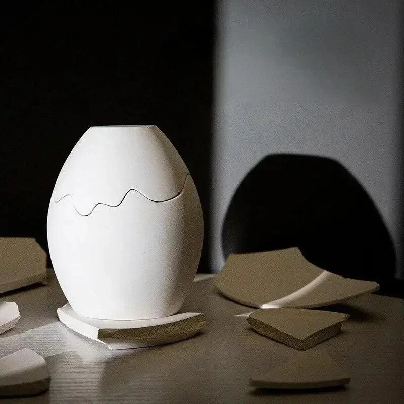 1 Set Egg Shape Candle Jar Silicone Molds Storage Box with Lid Epoxy Resin Mould Egg Candle Cup Decoration Gypsum Dripping Mold
