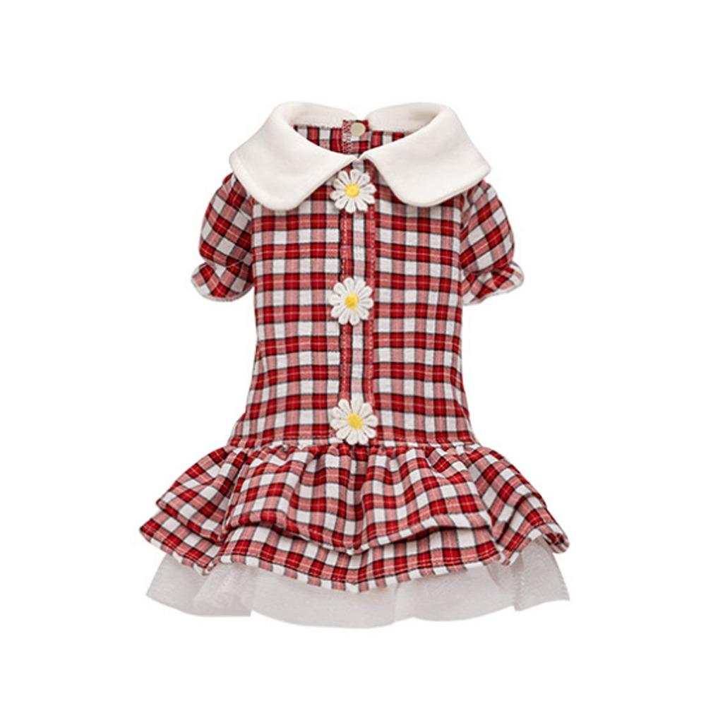 Skin-friendly Pet Clothes Cotton Puppy Skirt Bichon Frise Spring Pet Dress  For Small Medium Dogs