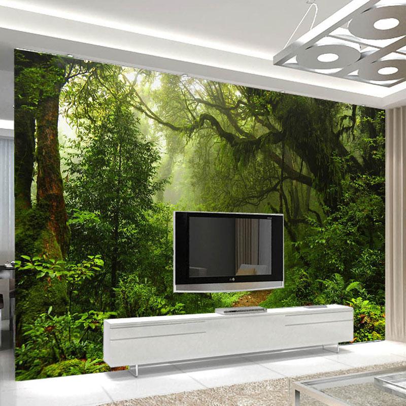 3D Stereo Forest Wallpaper Nature Landscape Mural Living Room TV Sofa Backdrop Wall Mural Home Decor