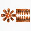 2025 Halloween Pumpkin Devil Face Long Pointed Nails - 24 Piece Set