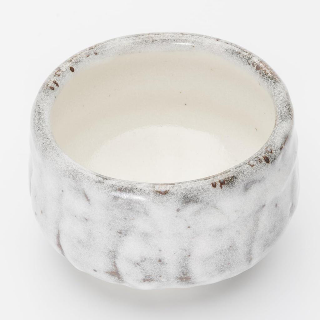 Mino Ware Matcha Tea Approximately 12cm Gray Shino Made in Bowl, Matcha, Ceremony, Diameter, Seared, White, Japan, 505-05