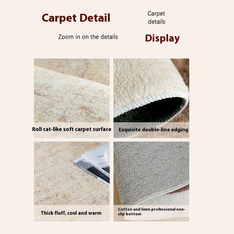 Bohemian Style Carpet Living Room Coffee Table Mat Bedroom Bedside Rug Non-slip Thickened Carpet Warmth Home Decor