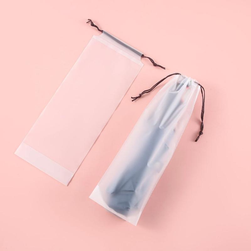 100pcs Frosted Drawstring Bags Thicken Waterproof and Dustproof Storage Pouch Travel Swimming Home Shoe Clothing Reusable Universal Bundle Pocket