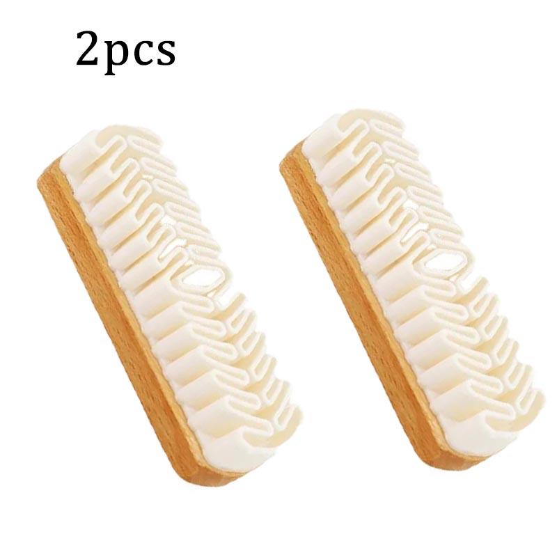 2Pcs Car Interior Cleaning Brush Alcantara Suede Deerskin Plush Fabrics Beauty Care Brush Detailling Car Upholstery Clean Toosl