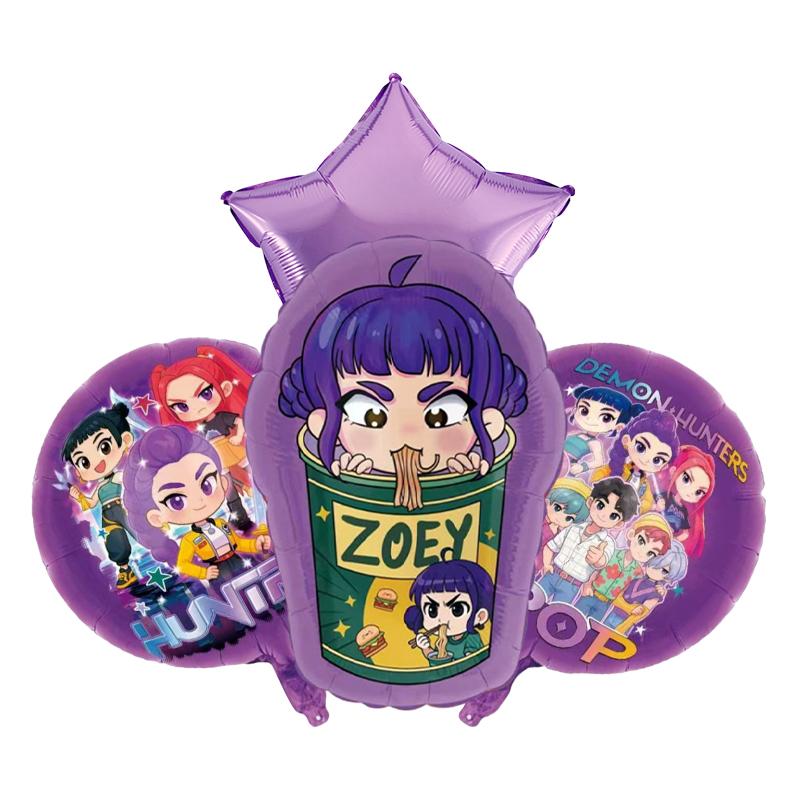 Kpop Demon Hunte Balony na imprezę Huntrix Balony na przyjęcie urodzinowe Akcesoria Dekoracja Anime Balony na imprezę tematyczną Zaopatrzenie