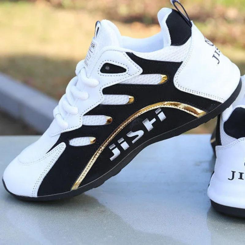 Pánské boty na volný čas, pánské podzimní módní síťované prodyšné lehké boty na volný čas, nové pohodlné měkké podpatky, šněrovací tenisky