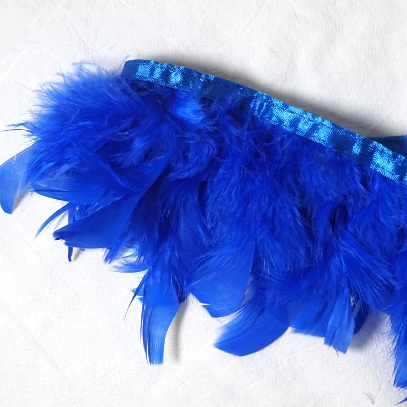 Encrypted Turkey Feather Fire Piece Feather Cloth Edge Skirt Lace Feather Lamp Diy Dance Clothes Accessories Decorative Materials