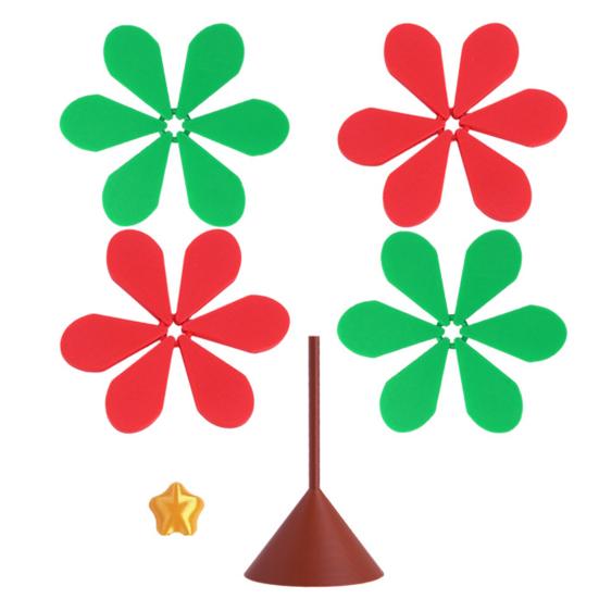 Silicone Trivets with Stand Christmas Tree Insulation Mat Festive Pot Holders for Kitchen Dining Holiday Gift Idea