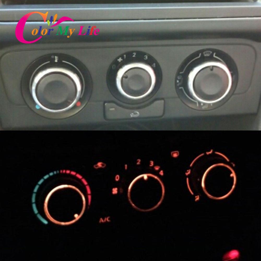 3Pcs/Set Air Condition Heat Control Switch Knob for Skoda Superb Octavia MK1 2007-2013 AC Knobs Car