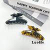 Luohe French Retro Tortoiseshell Acetate Shark Hair Clip for Women