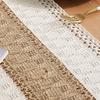 Rustic Table Runner Macrame Table Runner Cotton Desk Decoration for Holiday Party Farmhouse Wedding 180x30cm Coffee