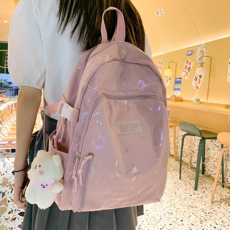 School Bag Women'S Style Graffiti School Bag Women'S Casual Versatile Junior High School Students Large-Capacity Backpack