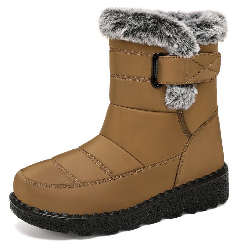 Snow Boots Women's Winter Large Size Women's Boots Piled Thickened Cotton Boots Polyurethane Boots High Top Platform Cotton Shoes