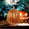 Glass Halloween Pumpkin Lamp Light Decoration Lantern LED Pumpkin Battery Operated for Halloween Party Gift Light Up Home Decor